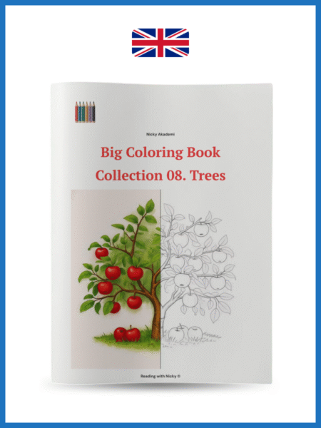 Big Colouring Book. Level 3. Collection 08: Trees (Büyük Boyama Kitabı Seviye 3 Koleksiyon 08: Ağaçlar)